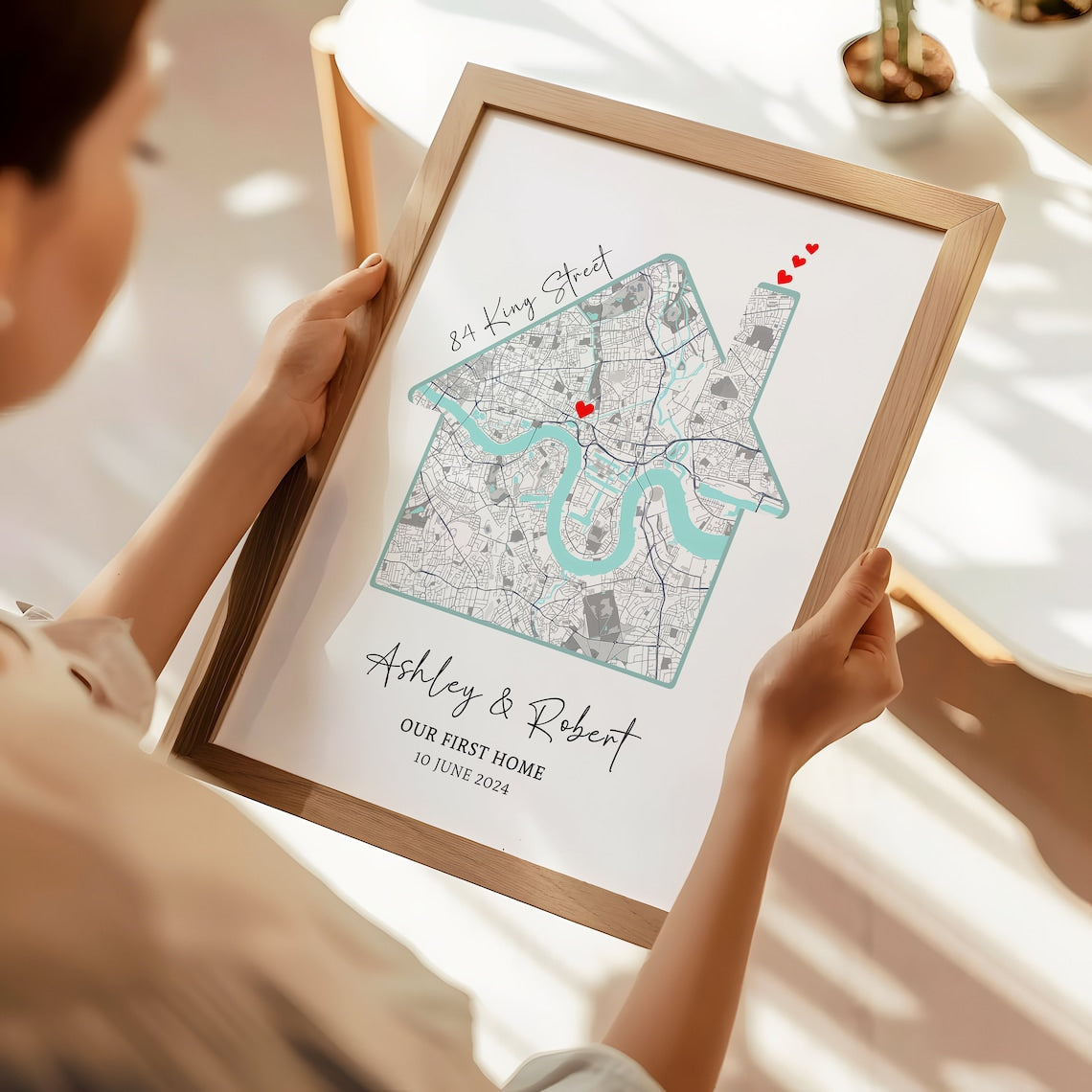 Personalised Housewarming Gift, New Home Gift, Custom Home Map, First Time Home Buyer, First Home Gift, Our First Home, House Name Print