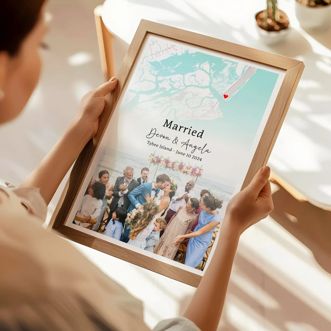 Wedding Map and Image , Wedding Gift, Gift For Engaged Couple, Personalised Map Print, Engagement Gift For Her - Digital File