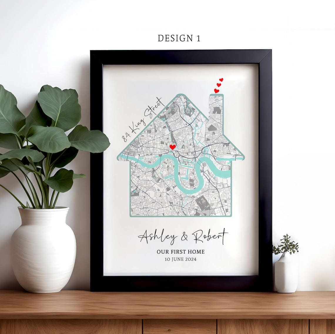 Personalised Housewarming Gift, New Home Gift, Custom Home Map, First Time Home Buyer, First Home Gift, Our First Home, House Name Print