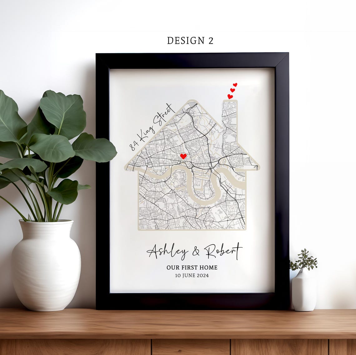 Personalised Housewarming Gift, New Home Gift, Custom Home Map, First Time Home Buyer, First Home Gift, Our First Home, House Name Print