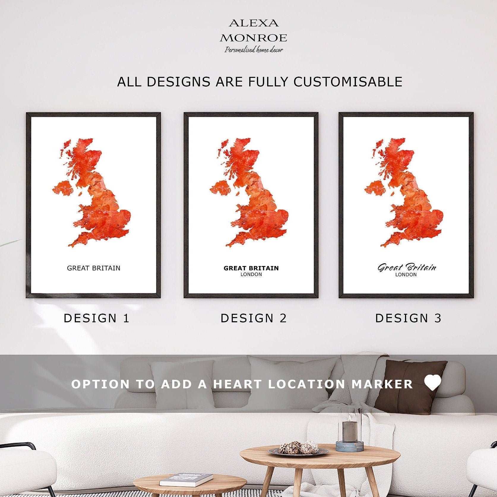 Set of 3 Personalized Map Prints - Any Three Countries, Custom Map Art, New Home Gift, Leaving Country Map Gift, Moving City - Digital File