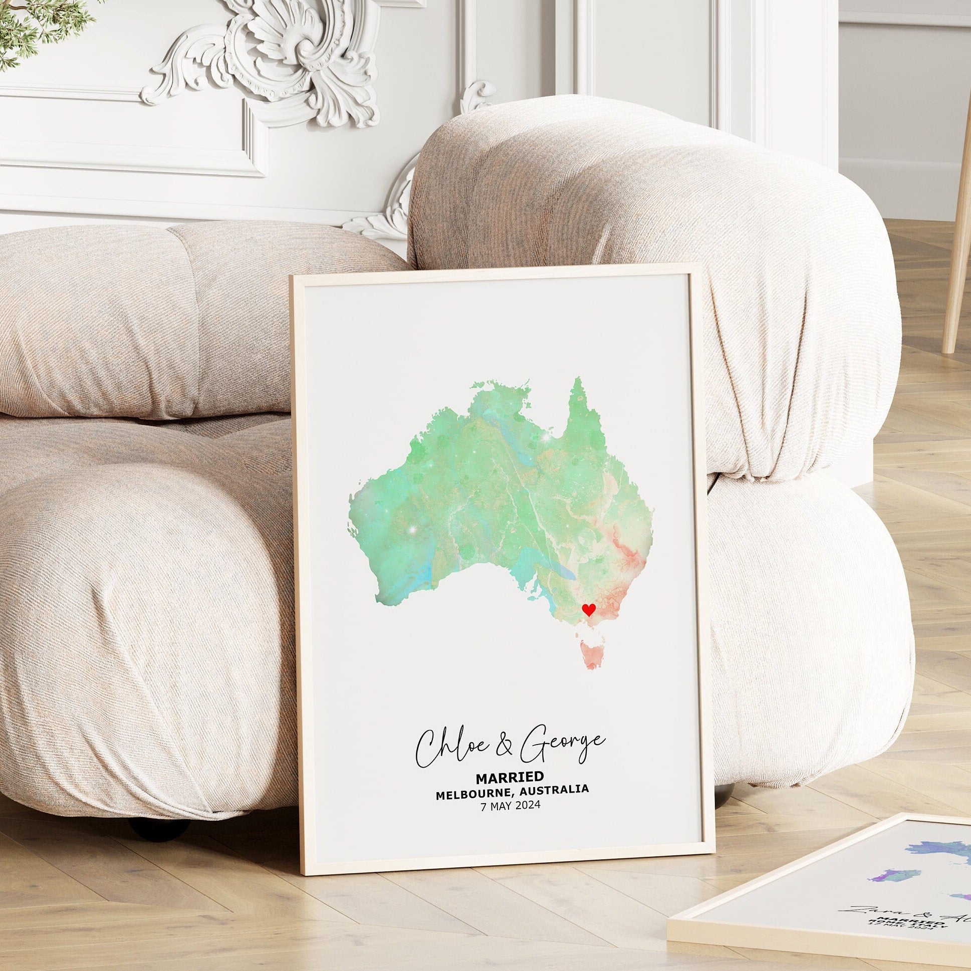 Personalised Wedding Gift, Wedding Map Print, Any Country, Wedding Gift For Couple, Gift For Bride, Gift For Groom, Custom Map Print