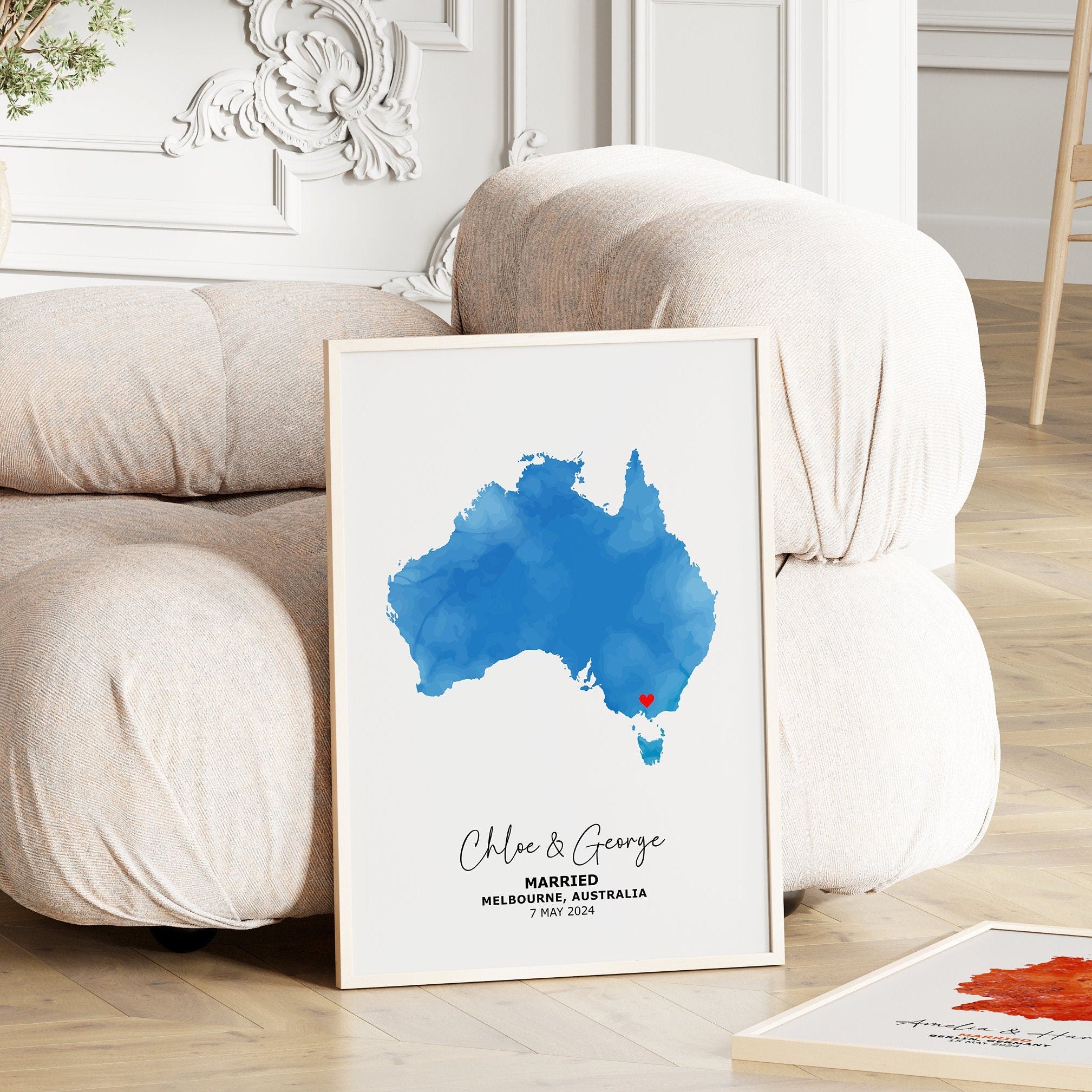 Wedding Gift For Couple, Personalised Map Print, Wedding Gift For Bride, Gift For Couple, Gift For Husband, Wedding Map Print