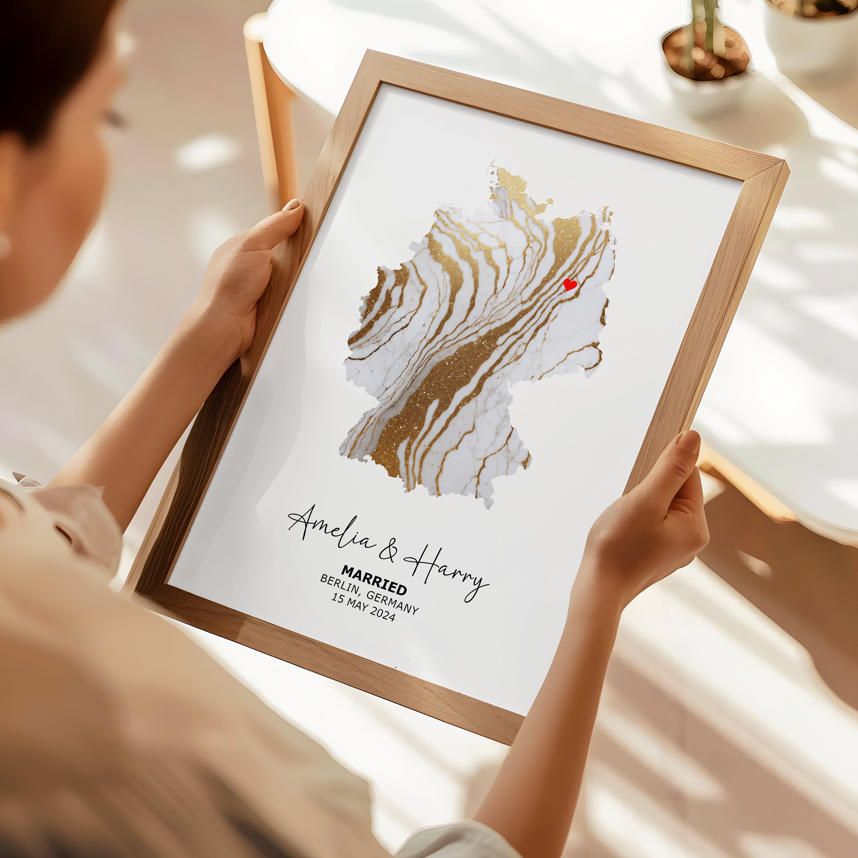 Wedding Map Print, Wedding Gift For Bride, Personalised Map Print, Gift For Couple, Gift For Husband, Wedding Map Print