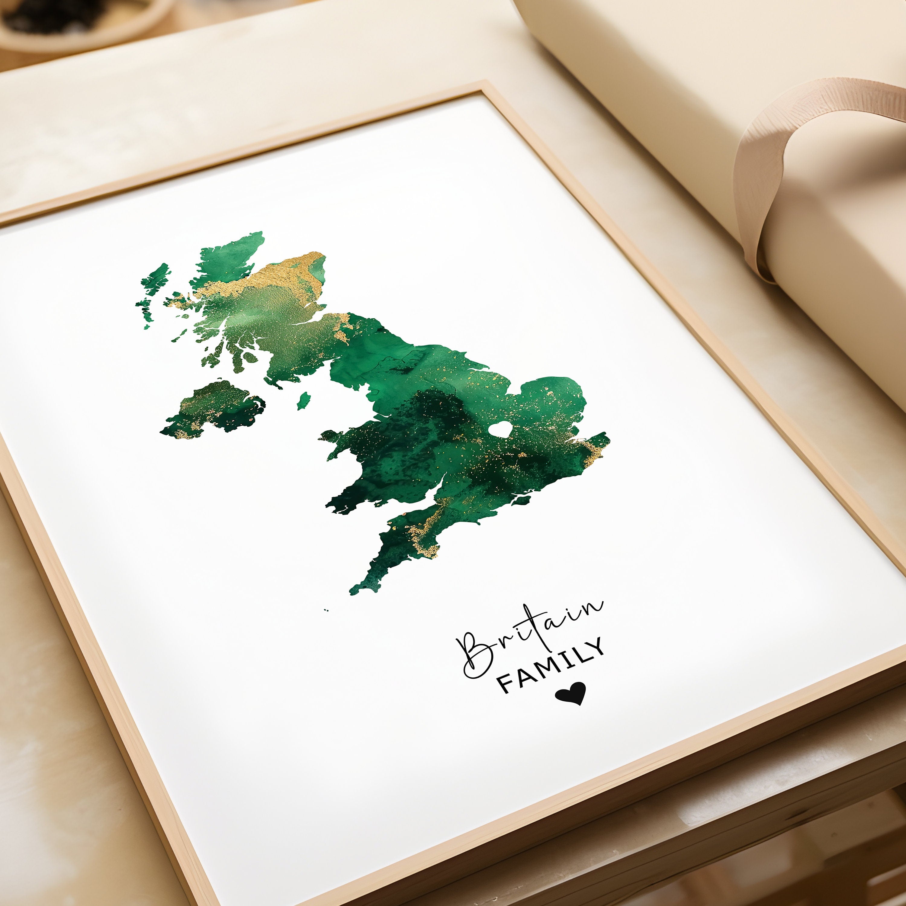 Set of 2 Custom Map Prints - Gold Edition, Any Two Countries, Personalised Map Wall Art, New Home Gift, Fathers Day Gift - Digital File