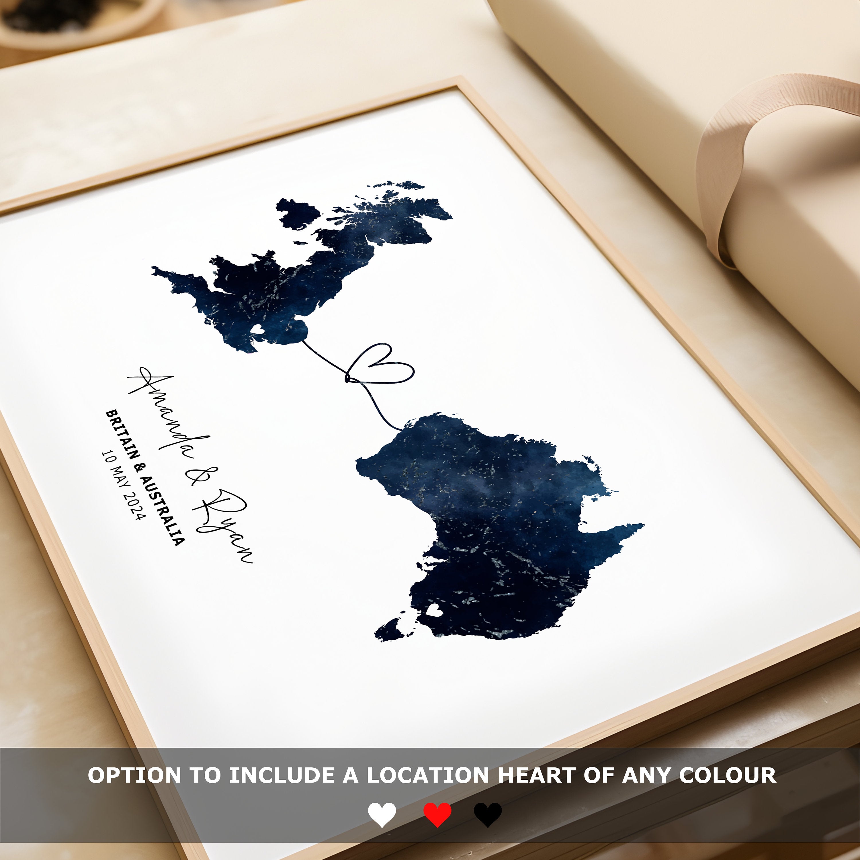 Personalised Map Art, Custom Map Print, Map Poster, Moving Away Gift, New Home Gift, Wall Decor, Unique Gift - Digital File