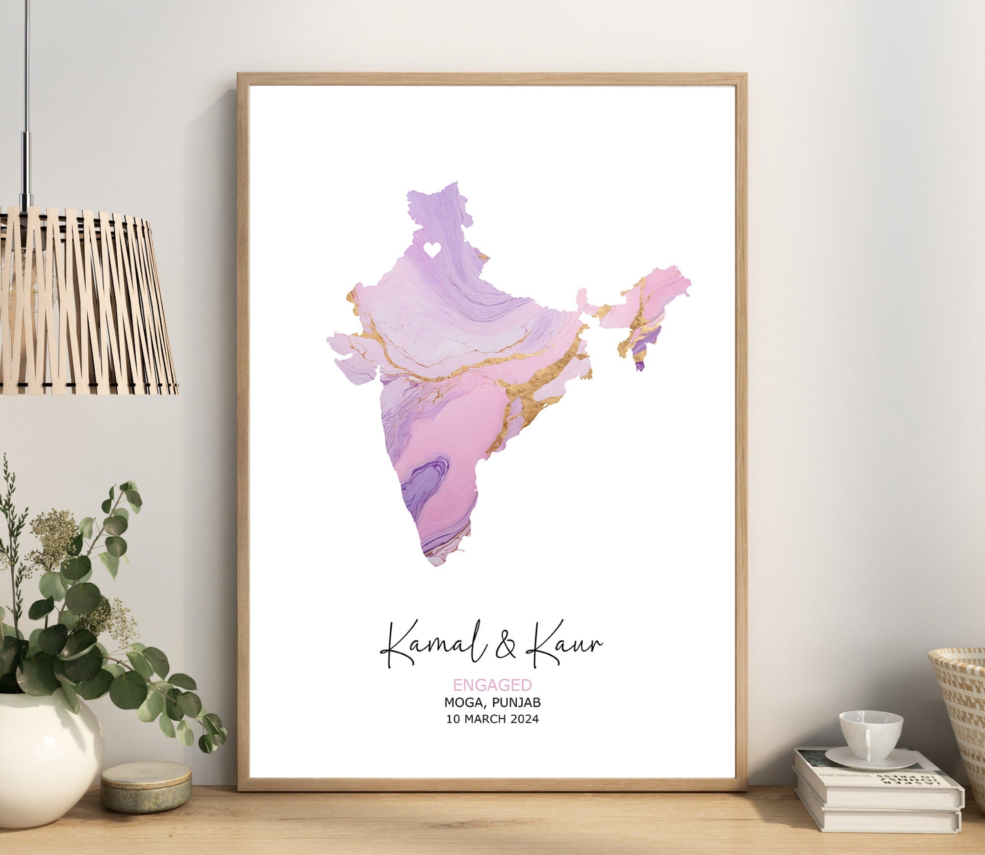 Wedding Map Print, Wedding Gift For Bride, Personalised Map Print, Gift For Couple, Gift For Husband, Wedding Map Print