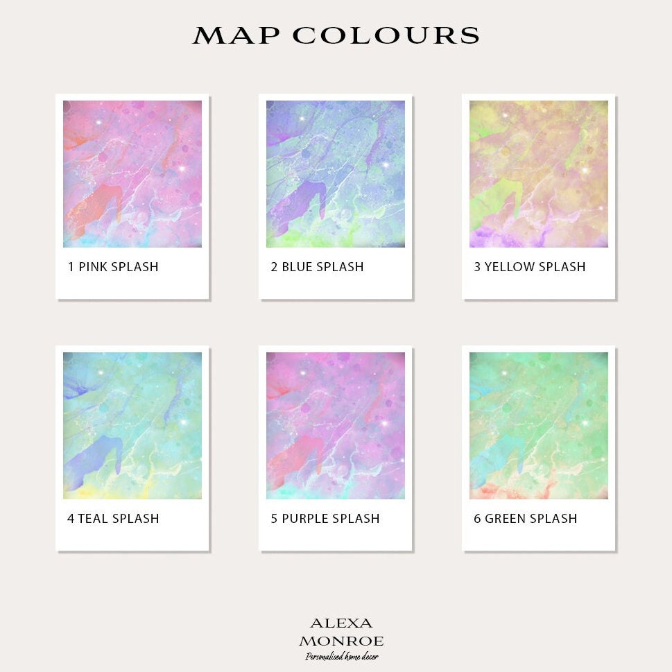Personalised Map Wall Print - Any Two Countries, Custom Map Decor, Country to Country Wall Art Print, Gift for him, Travel Gift