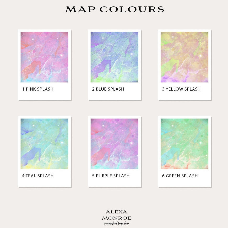 Custom Map Wall Art - Any Two Countries, Custom Map Decor, Country to Country, Leaving Gift, Gift for him, Travel Gift - Digital File