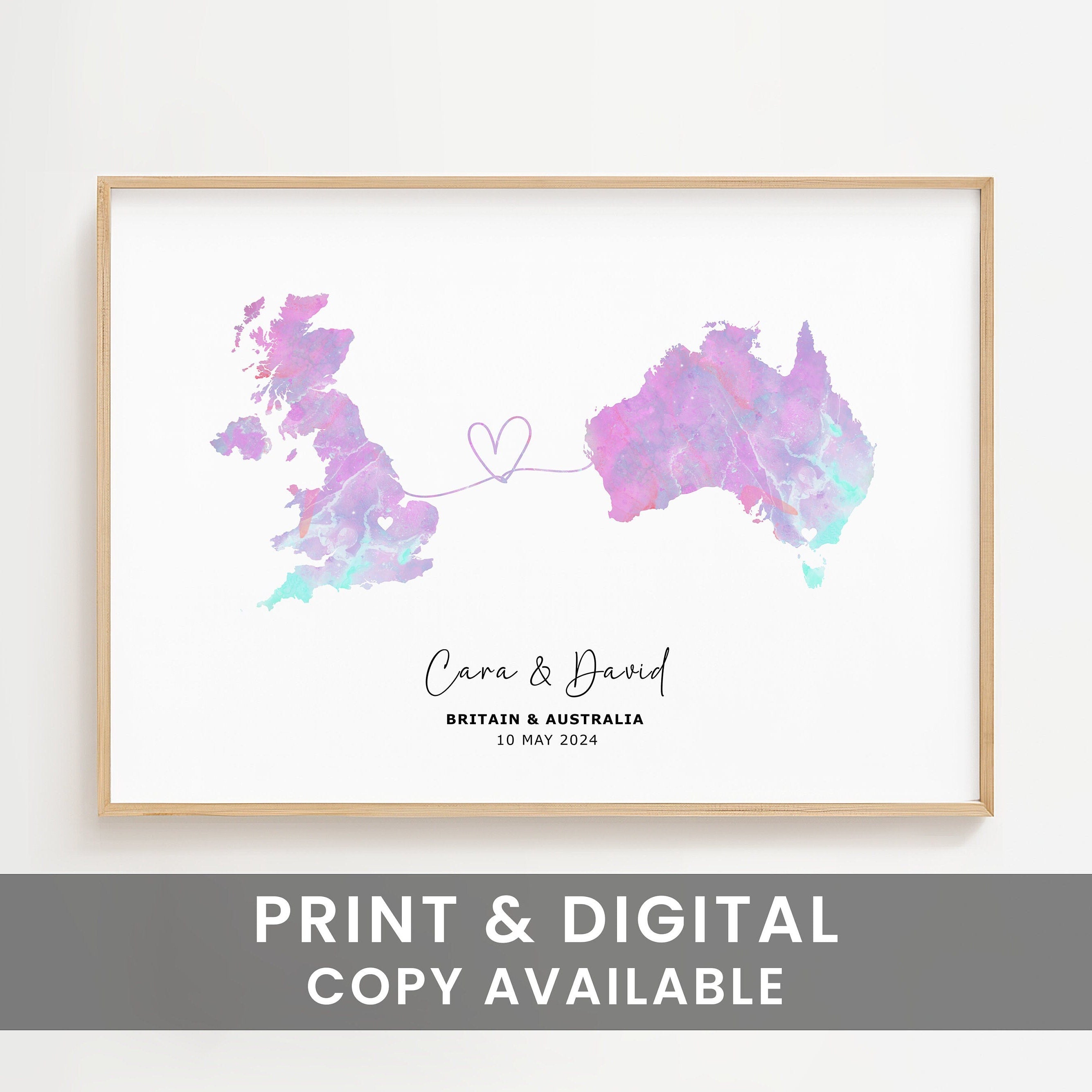 Custom Map Print, Personalized Map Art, Map Poster, Wall Decor, Unique Gift - Digital File
