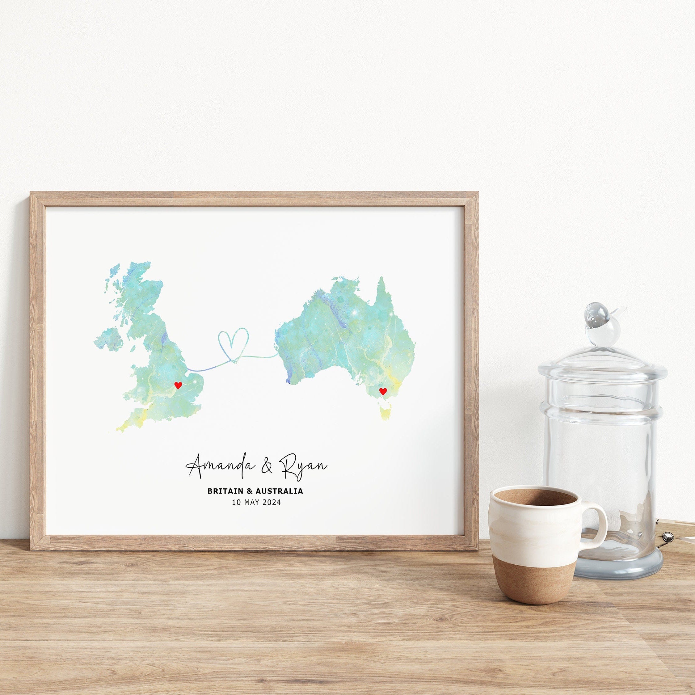 Custom Map Print, Personalized Map Art, Map Poster, Wall Decor, Unique Gift - Digital File