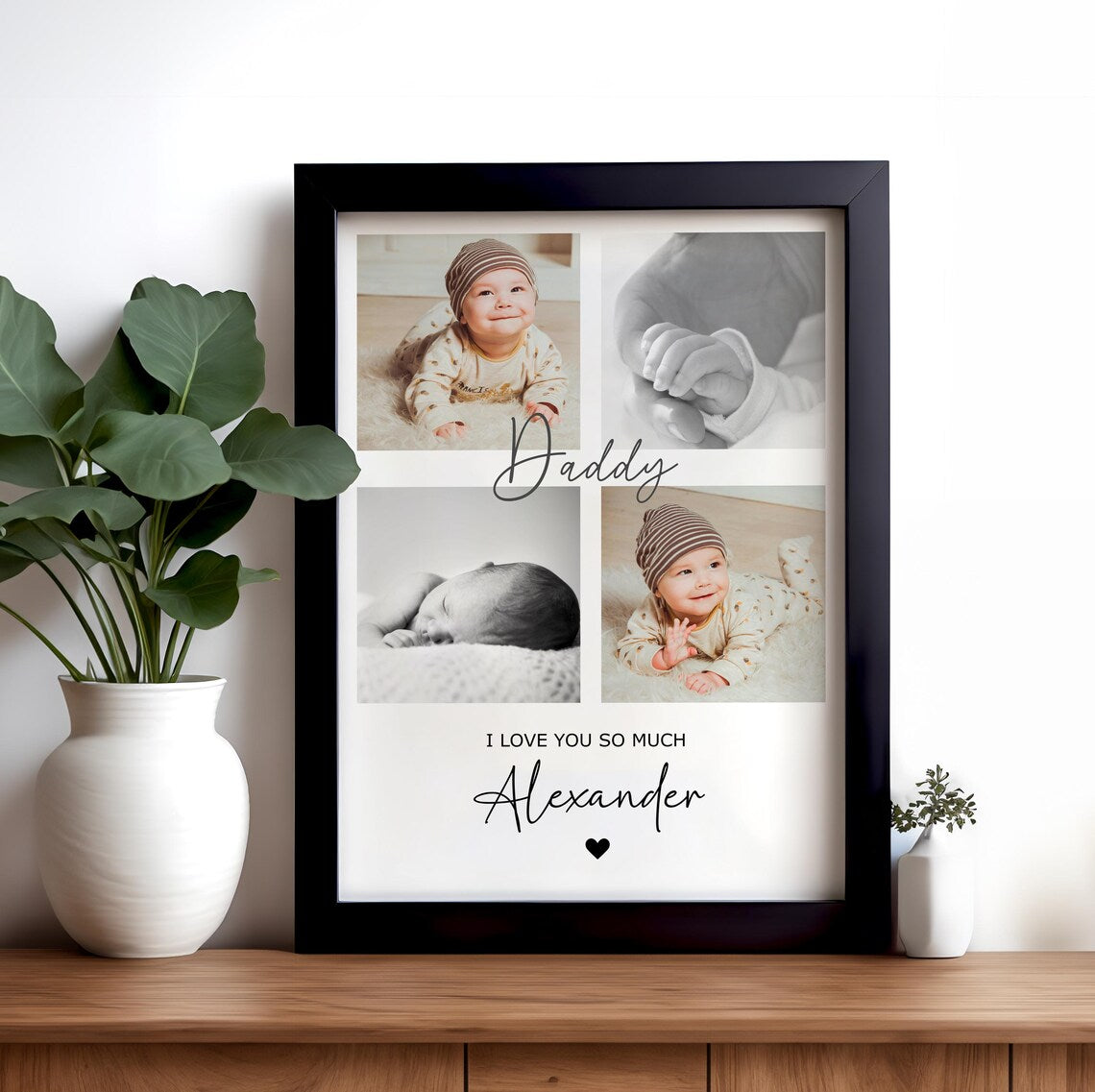 Christmas Gift for Daddy, Personalised Photo Print, Custom Print for Dad Birthday Christmas Day Gift for him Dad Daddy, Family Photo Gi