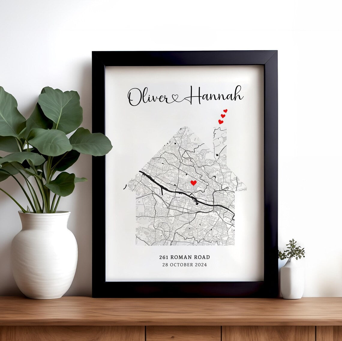 Custom House Map Print, Personalised New Home Gift, Perfect for First Time Home Buyer or Housewarming