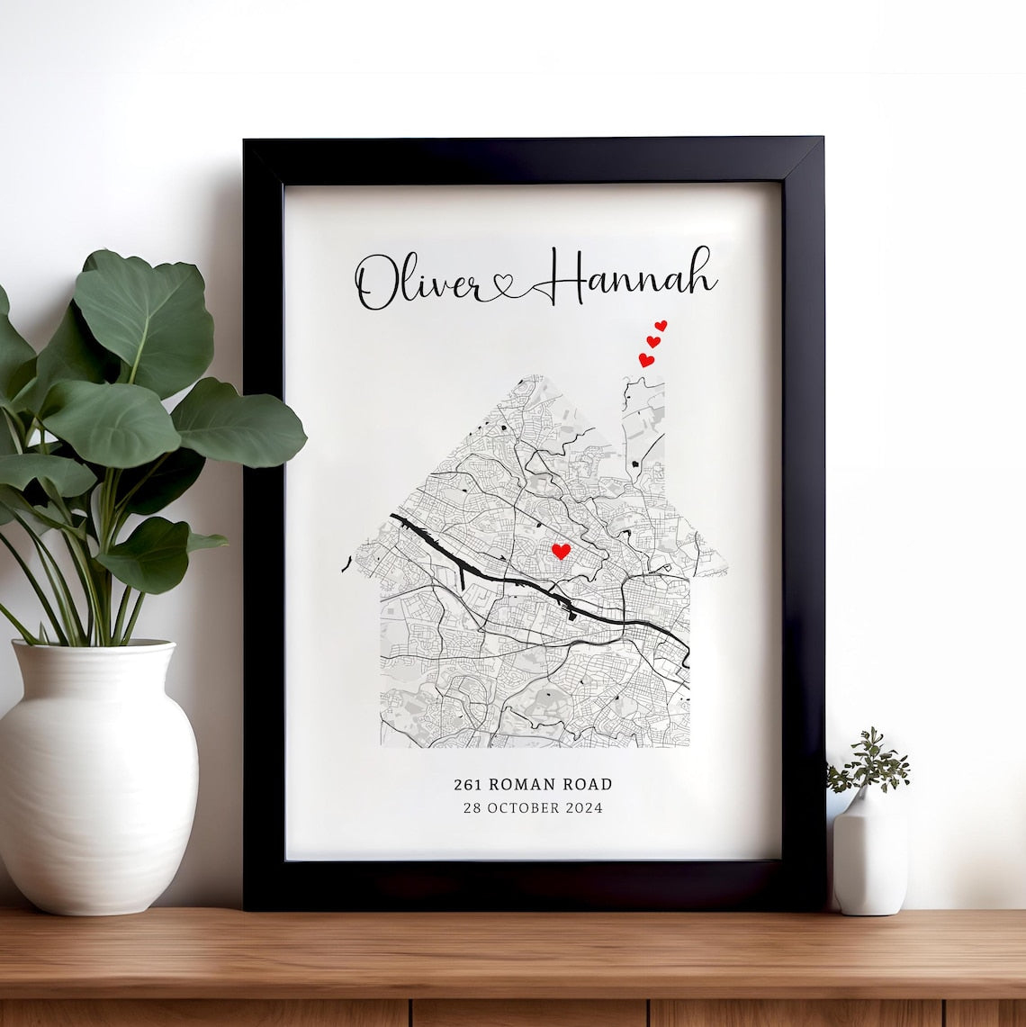 Personalised Housewarming Gift, New Home Gift, Custom Home Map, First Time Home Buyer, First Home Gift, Our First Home, House Name Print