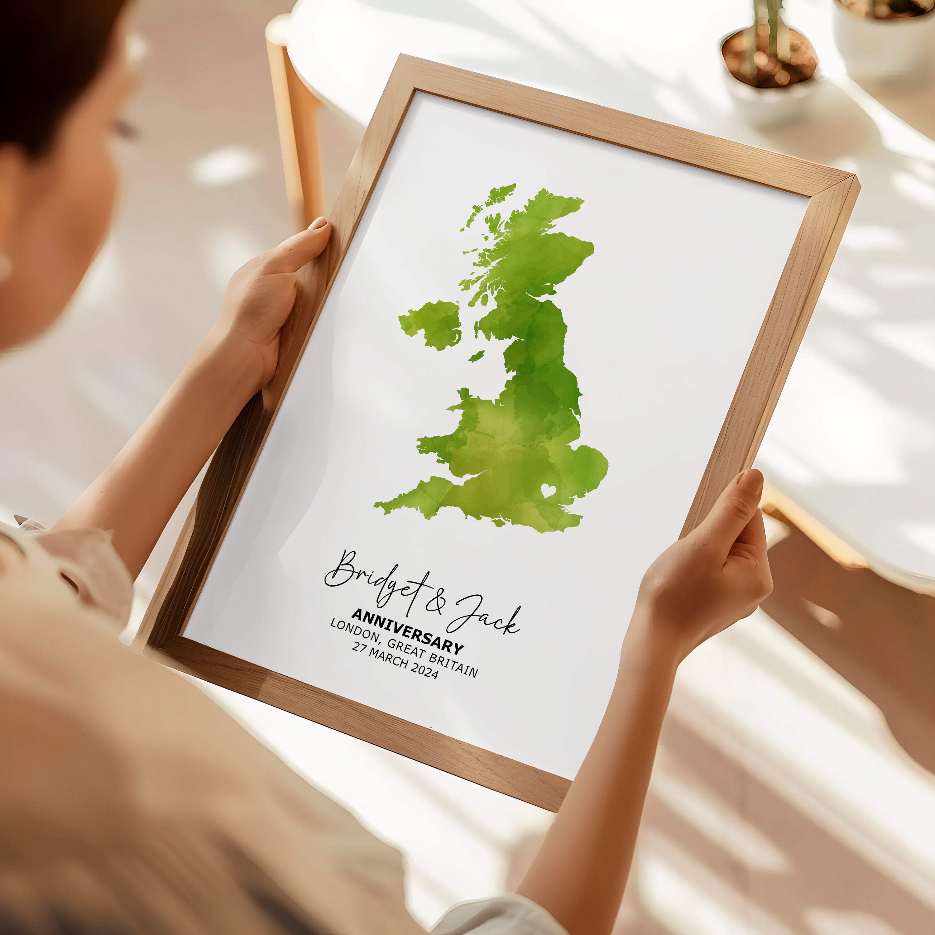 Anniversary Map Print, Anniversary Gift For Wife, Gift For Couple, Gift For Husband, 1 Year Anniversary Gift , Custom Map Print