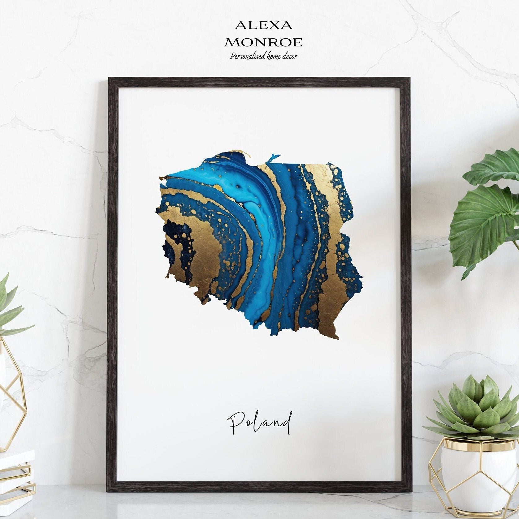 Custom Map Print: Office Decor