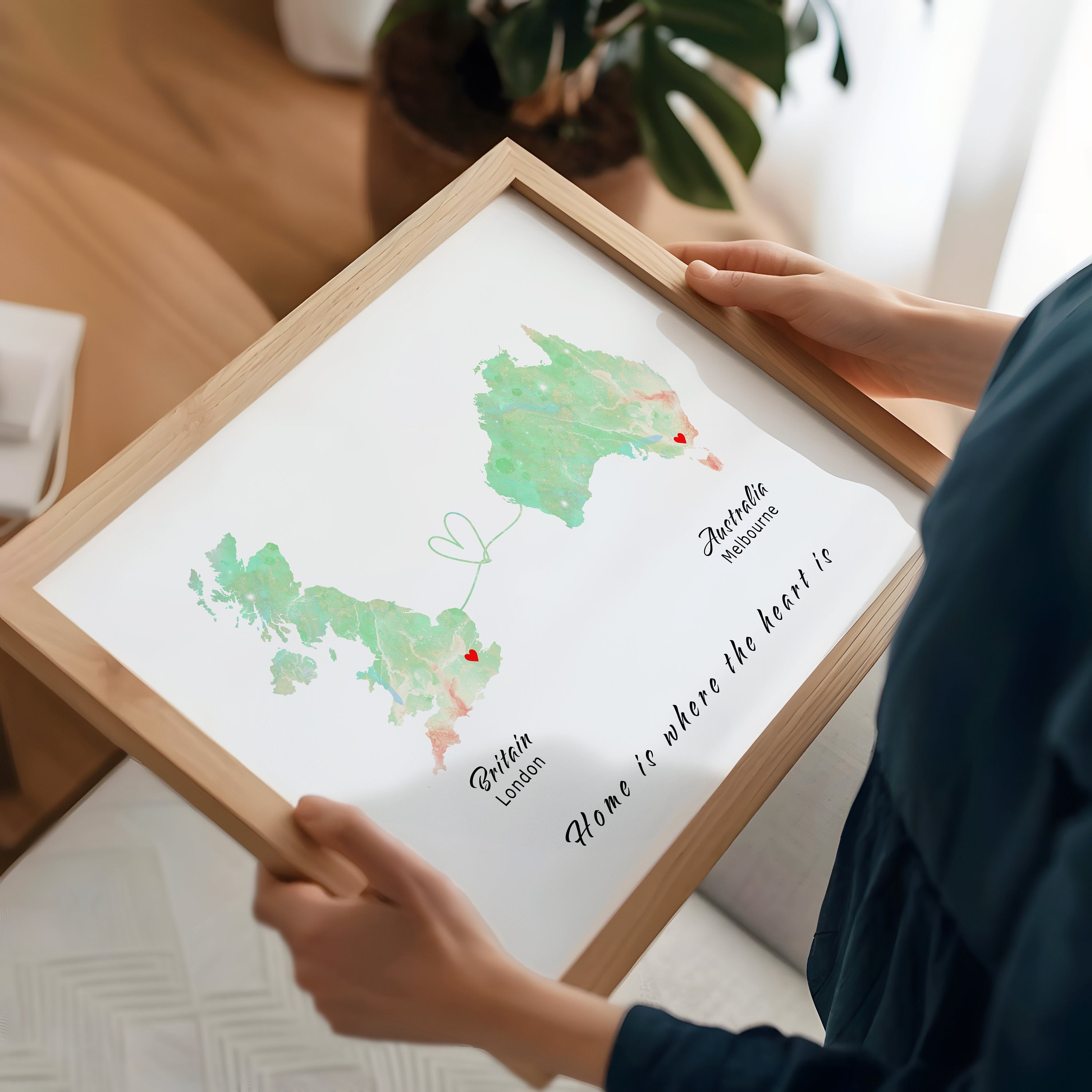 Custom Map Print, Personalized Map Art, Map Poster, Wall Decor, Unique Gift - Digital File