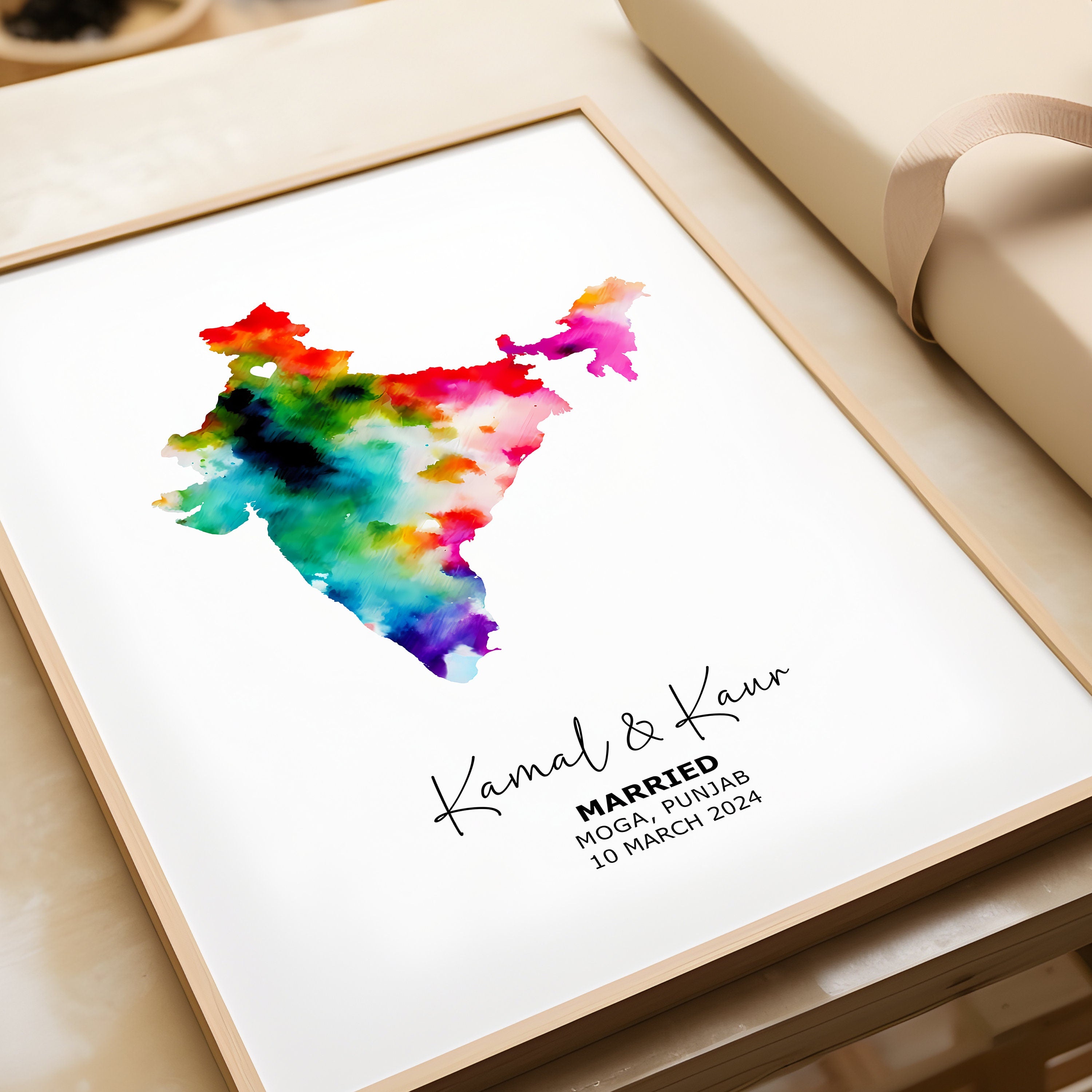 Wedding Gift For Couple, Personalised Map Print, Wedding Gift For Bride, Gift For Couple, Gift For Husband, Wedding Map Print