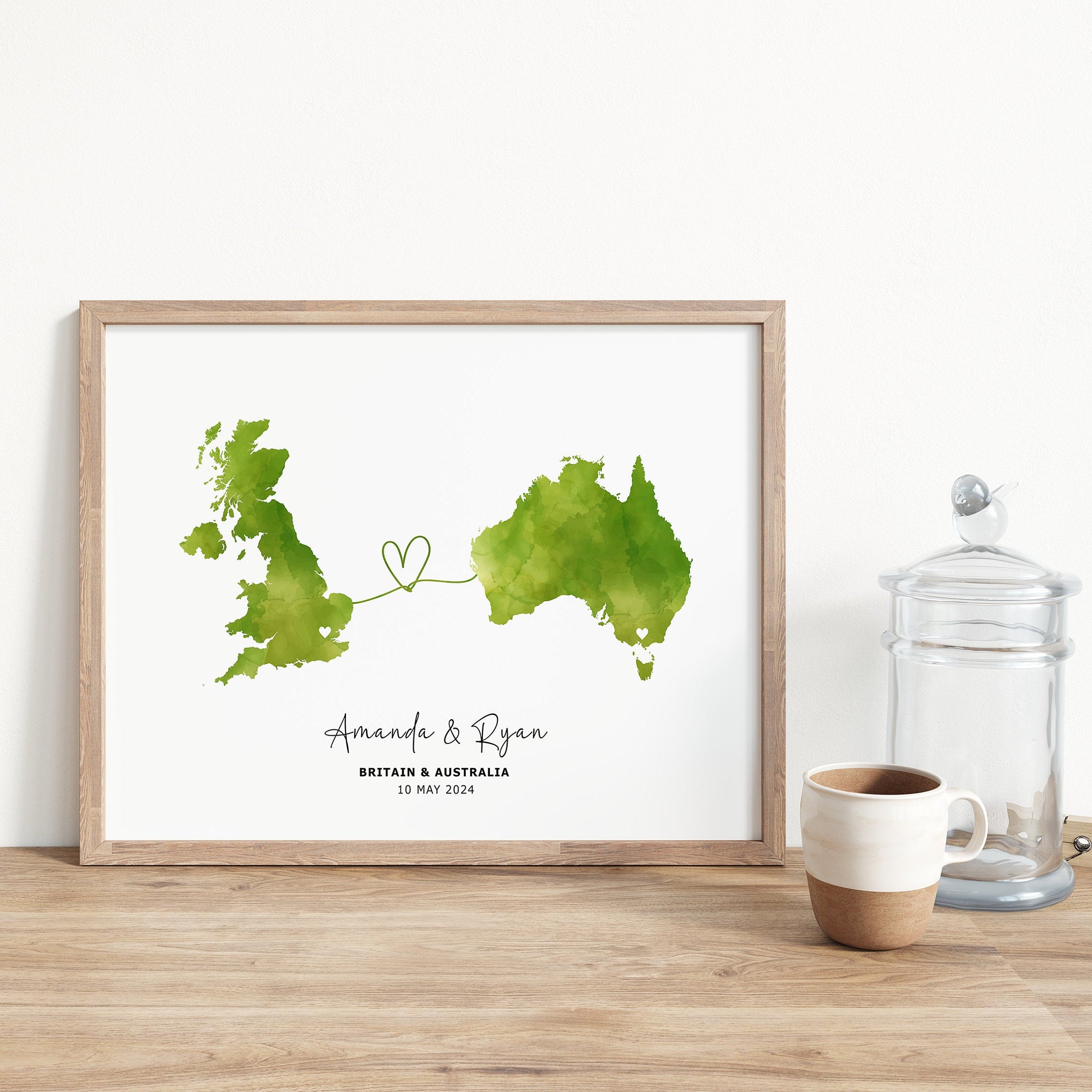 Personalised Map Art, Custom Map Print, Map Poster, Moving Away Gift, New Home Gift, Wall Decor, Unique Gift - Digital File