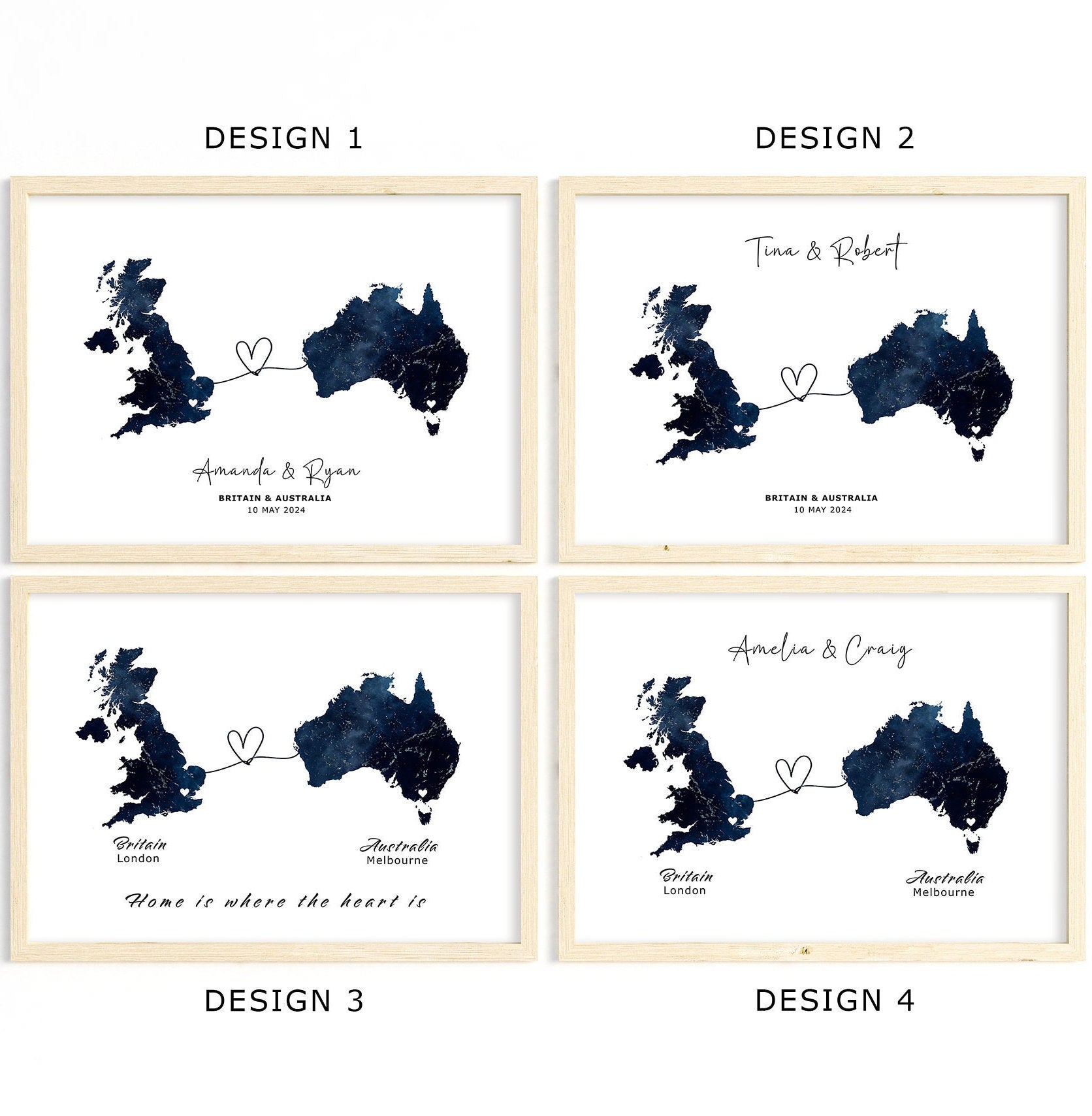 Personalised Map Art, Custom Map Print, Map Poster, Moving Away Gift, New Home Gift, Wall Decor, Unique Gift - Digital File