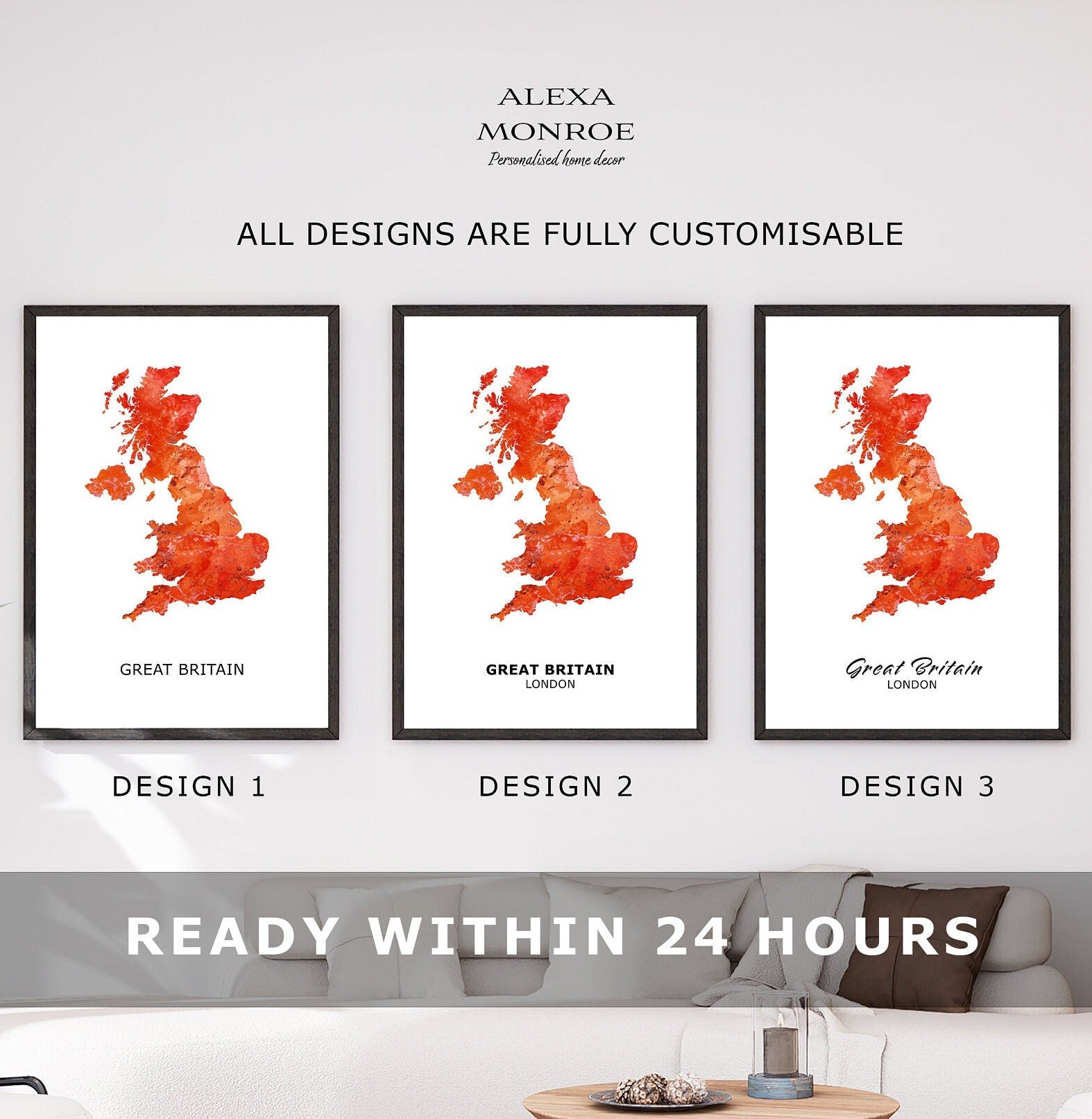 Personalized Maps - Custom Map Print, Set of 2 Any Two Countries, Home Decor Wall Art, New Home Country Gift, Fathers Day Gift - Digital File