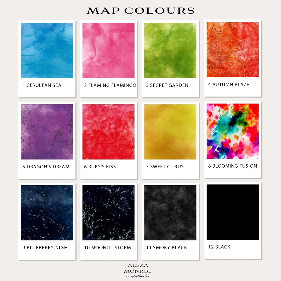 Personalised Map Art, Custom Map Print, Map Poster, Moving Away Gift, New Home Gift, Wall Decor, Unique Gift - Digital File