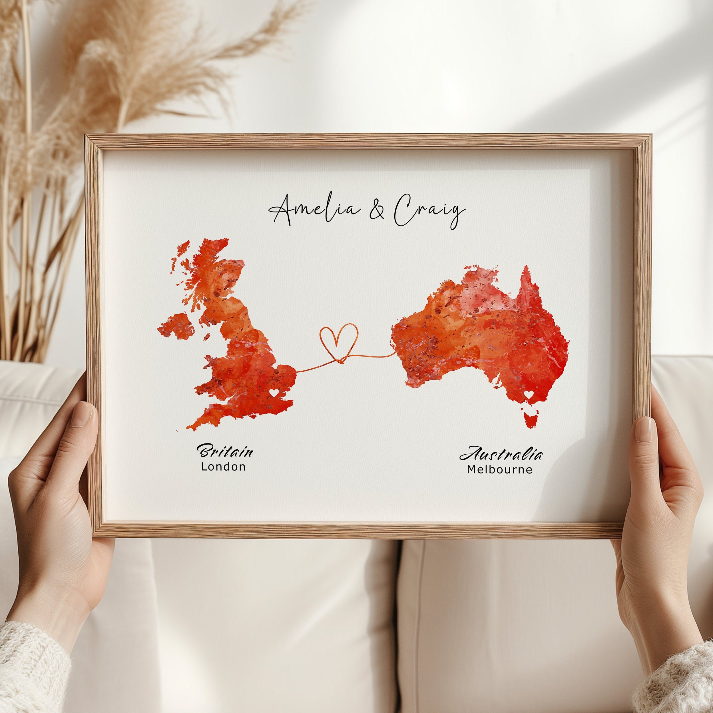 Personalised Map Art, Custom Map Print, Map Poster, Moving Away Gift, New Home Gift, Wall Decor, Unique Gift - Digital File