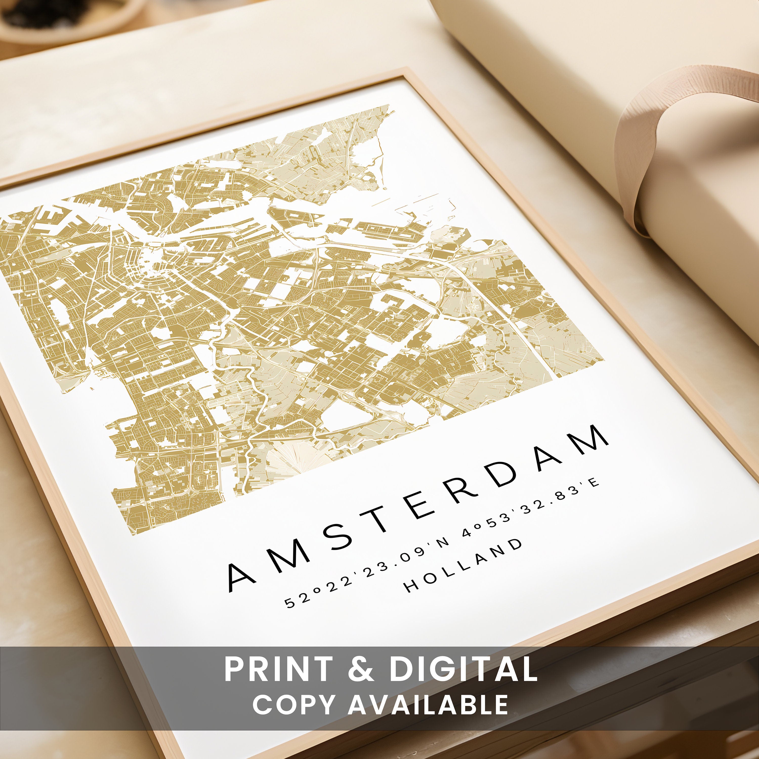 Set of 2 Custom Maps, Any Location, Personalized Wall Map, Personalised City Map Poster, Custom Wall Posters - Digital File