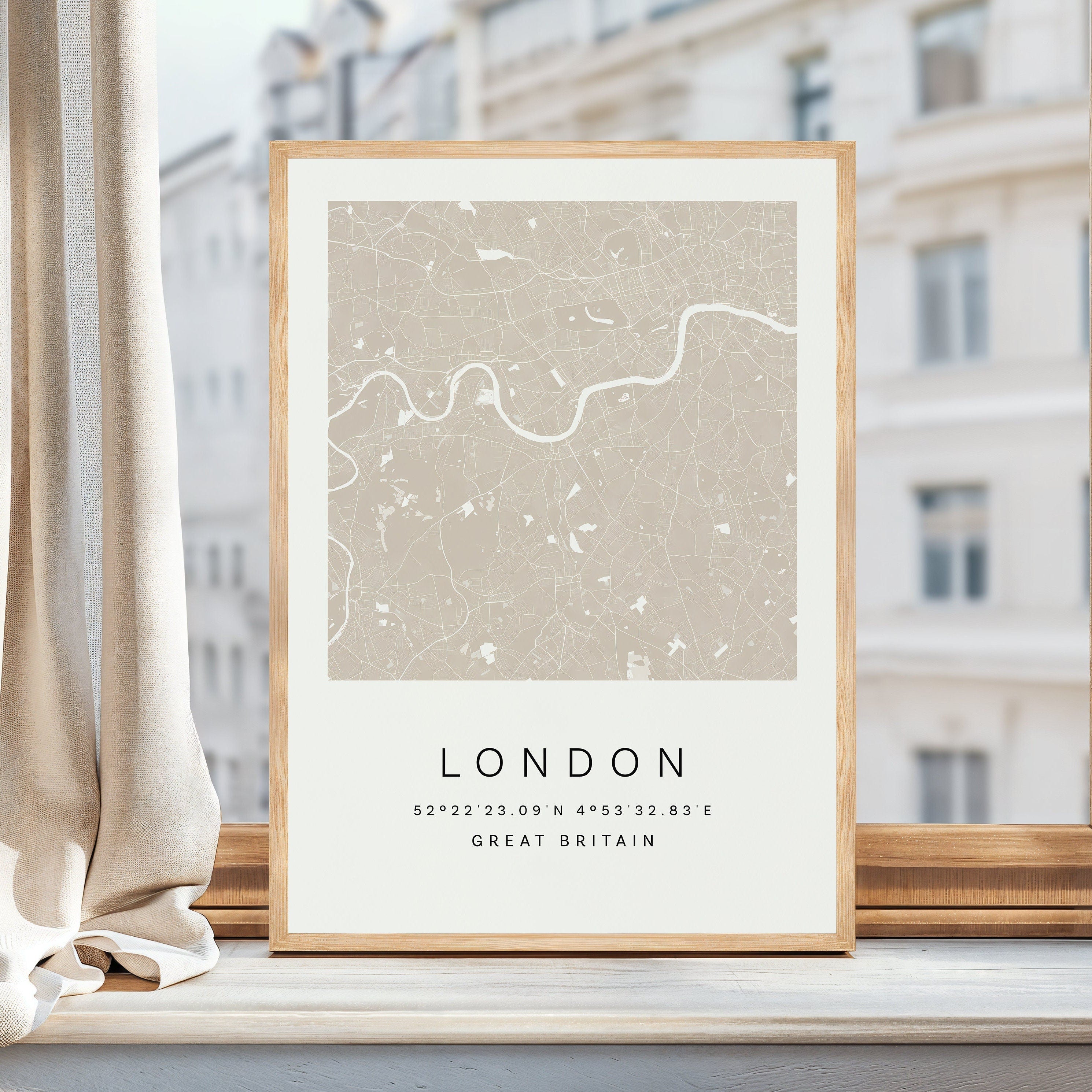 Custom Map Print, City Map Print, Personalised Map Poster, Personalized Wall Decor, New Home Gift, Moving Country Gift - Digital File