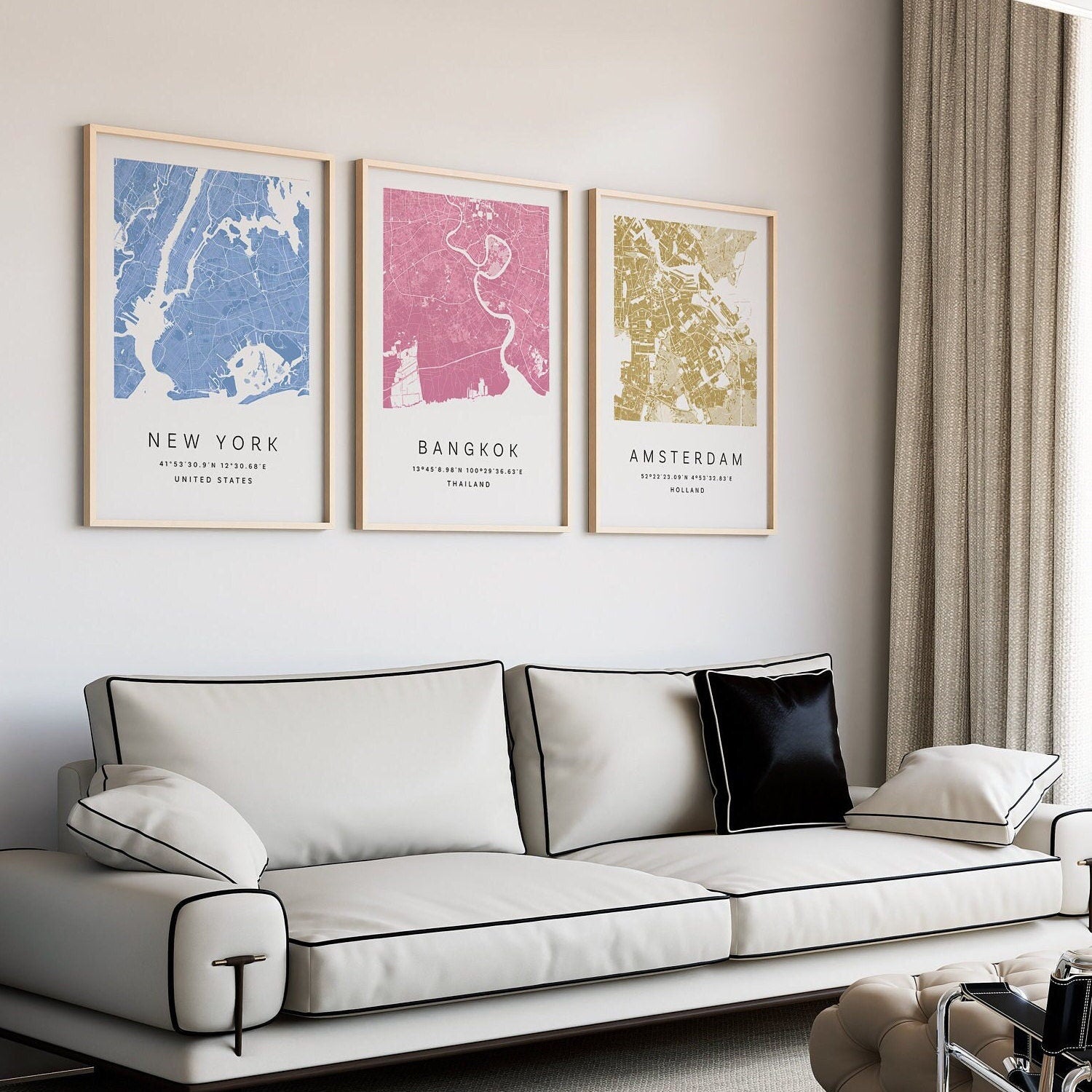 Custom Map Print, City Map Print, Personalised Map Poster, Personalized Wall Decor, New Home Gift, Moving Country Gift - Digital File