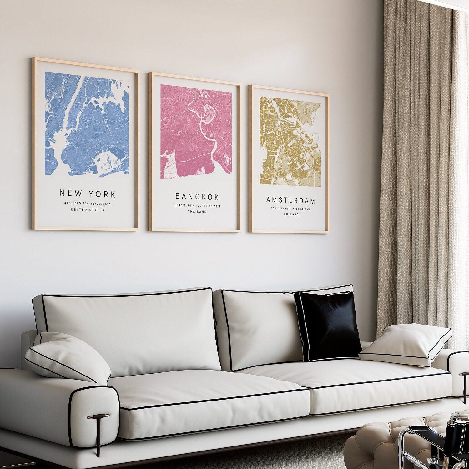 Personalised Map Print, City Map Print, Custom Map Poster, Personalized Wall Decor, New Home Gift, Moving Country Gift, Long Distance Gift